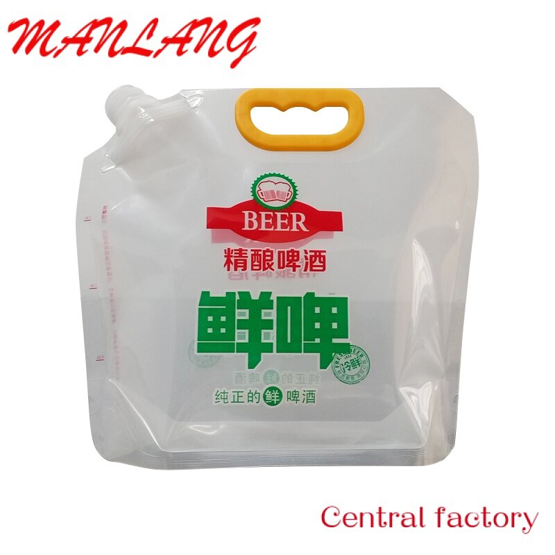 CustomWater Milk Beverage Spout Flask Pouch 10 Liter Plastic Bag