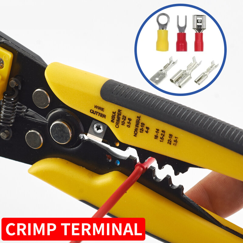 Crimper Kabel Cutter Einstellbare Automatische Abisolierzange Multifunktionale Abisolieren Crimpen Zange Terminal Hand Werkzeug
