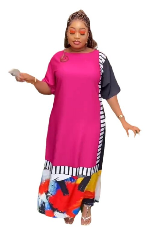 Robe Boubou Maxi Africano para Mulheres, Tamanhos Grandes, Impressão, Dashiki, Abaya, Muçulmano, Roupas Ankara, Roupas Africanas, Outono