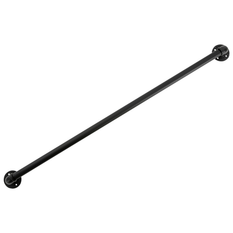 3/4FT Industrial Pipe Wall Rails Stairs Handrail Sepladder Rail For Wall-Mounted Vintage Loft Indoor and Outdoor