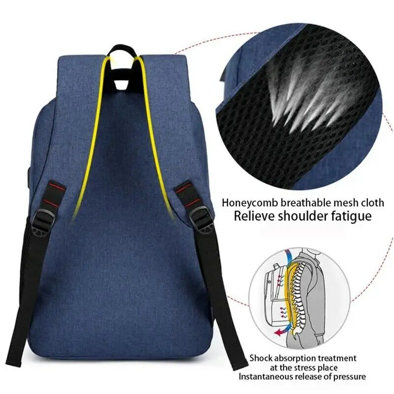 Mens BackPack Large Capacity School Bag Waterproof and Wear-resistant Simple Fashion Travel Student Computer Bag