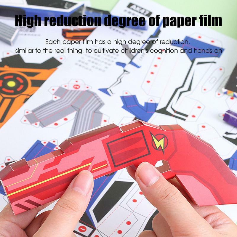 โมเดลกระดาษการตกแต่งบ้านตกแต่งโต๊ะเครื่องประดับบันได3D ของเล่นเพื่อการเรียนรู้ปริศนางานฝีมือกระดาษ