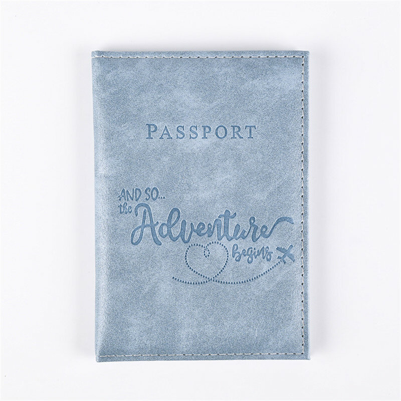 Funda de pasaporte con letras para hombres y mujeres, funda de pasaporte de viaje, billetera de cuero rosa, monedero lindo, soporte para pasaporte de niña