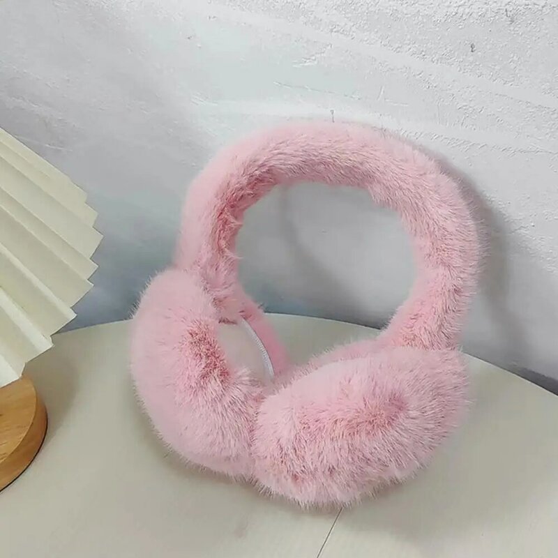 Comfortable  Stylish Winter Thermal Unisex Fluffy Ear Covers Soft Unisex Earmuffs Solid Color   for Hiking