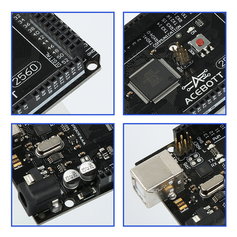ACEBOTT Mega Development Board 2560 R3 Atmega 2560 Compatible for Arduino Mega 2560