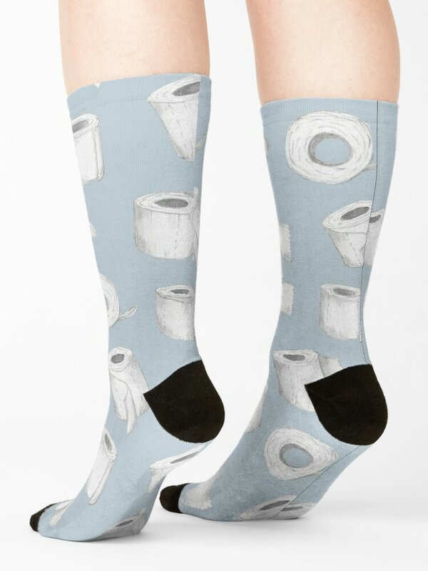 Warning - it's raining toilet paper Socks Stockings socks designer brand summer essential Socks Men's Women's