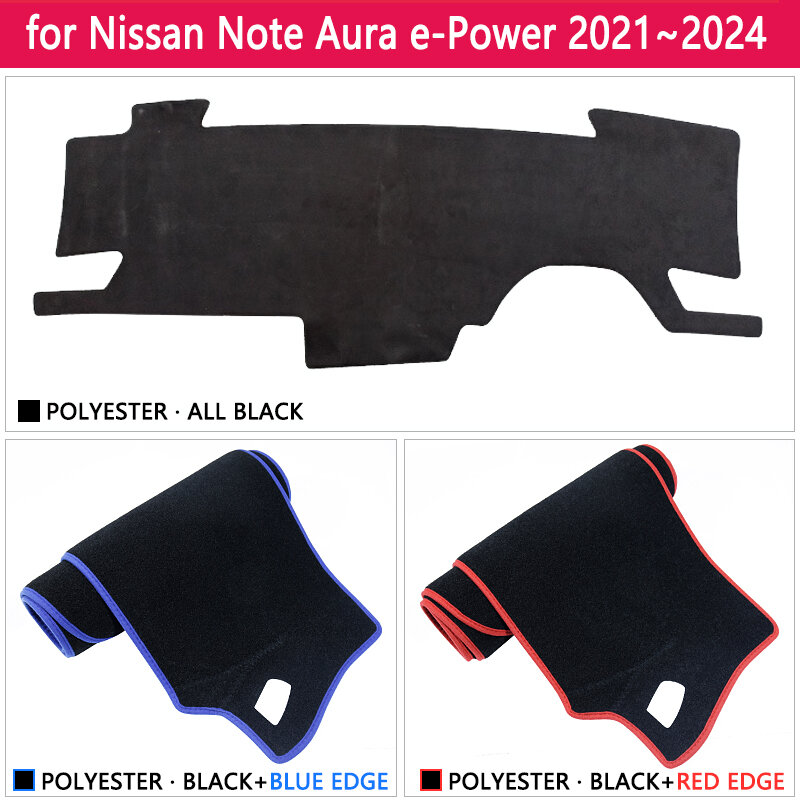 Pokrywa deski rozdzielczej deska rozdzielcza mata dywan dla Nissan Note Aura e-power E13 2021 ~ 2024 2023 Pad osłona przeciwsłoneczna poduszka na zagłówek akcesoria 2022