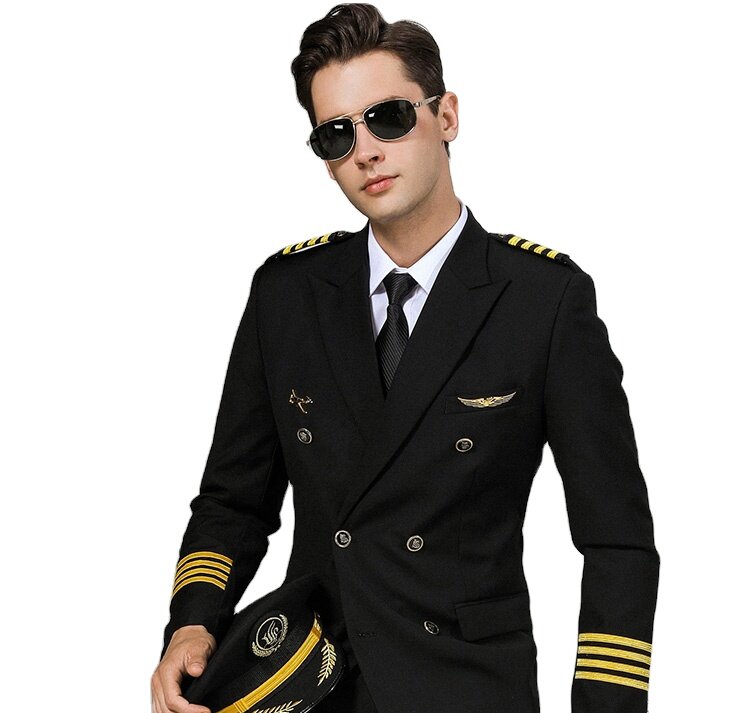 항공사 조종사 유니폼, 캡틴 항공 유니폼, 세트 조종사 유니폼