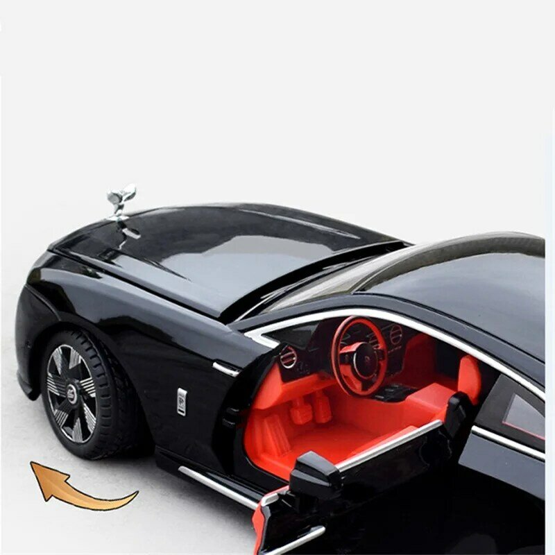 1:24 Rolls Royces Spectre Alloy Luxy New Energy Car Model Diecasts & Toy Vehicle Metal Charging Car Model Sound Light Kids Gifts