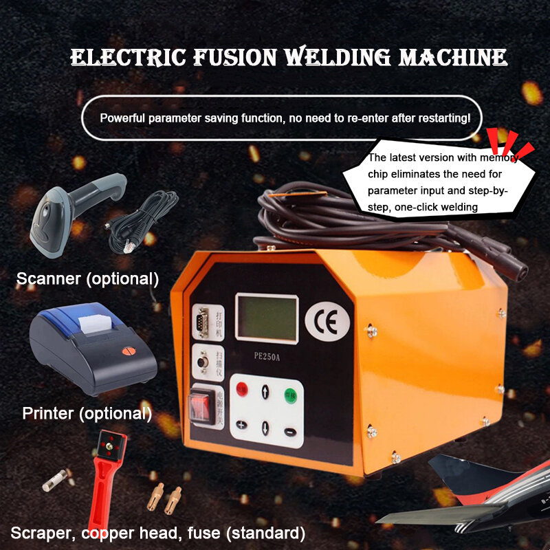 PE Electric Fusion Welding Machine, PE tubulação Butt Welding Machine, fio de aço, malha, esqueleto, Hot Melt Machine, gasoduto