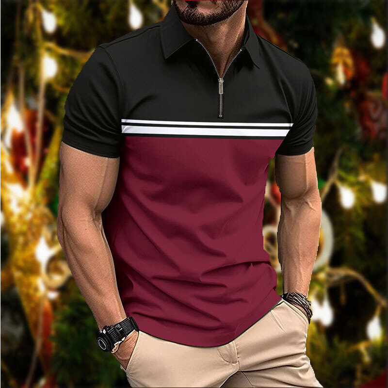 High quality men's embroidered polo shirt, summer new high-end business casual lapel short sleeved T-shirt top