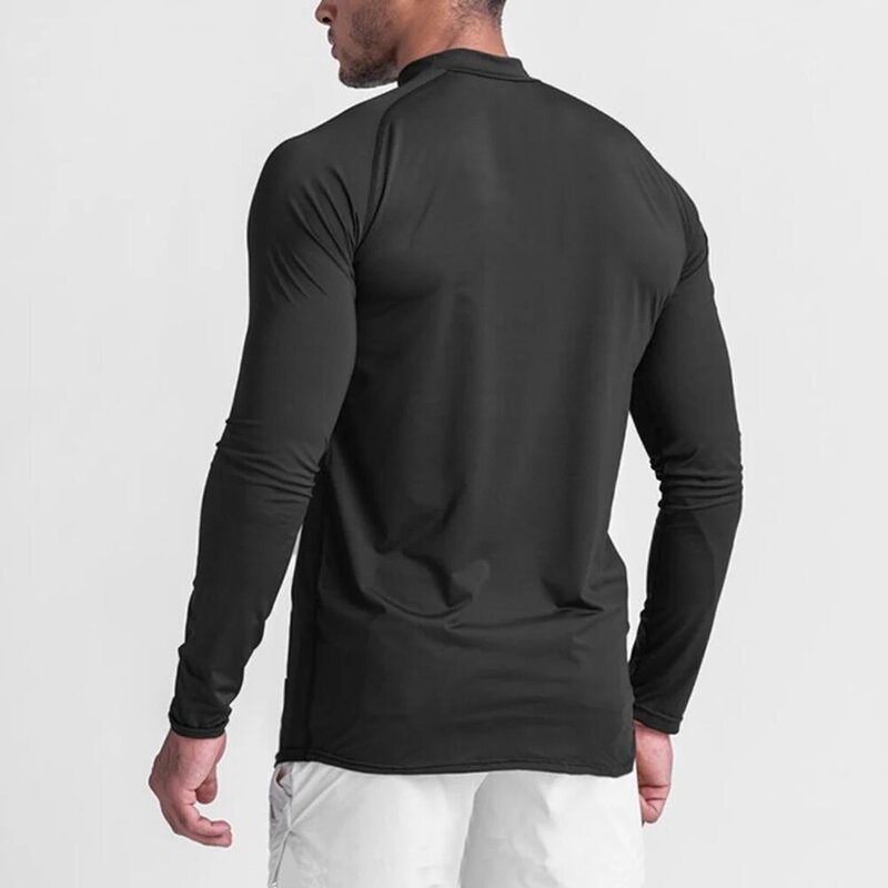 Mens Turtleneck Pullover Shirt Long Sleeve Jumper Tops Warm Thermal Underwear Casual Fit T-Shirt Breathable Slim Sports Tee Top