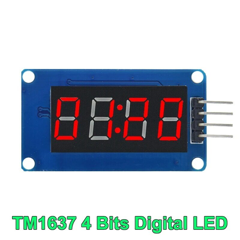 TM1637 4บิตโมดูลแสดงผล LED ดิจิตอลสำหรับ Arduino 7ส่วน0.36นิ้วนาฬิกาขั้วบวกสีแดงหลอดไดรเวอร์แบบอนุกรมสี่แพ็ค