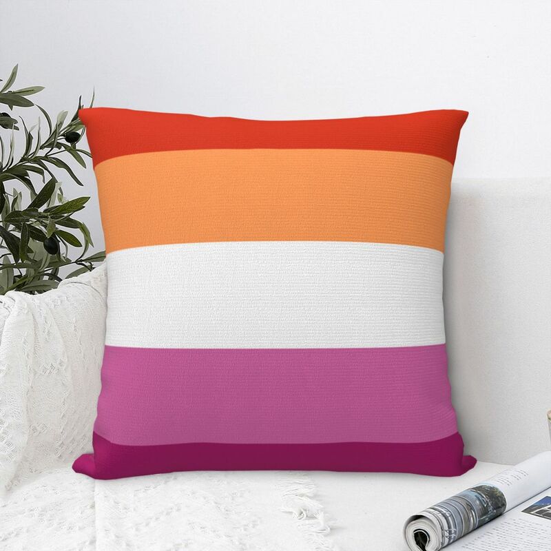Lesbian Pride Flag 2019 Square Pillow Case for Sofa Throw Pillow