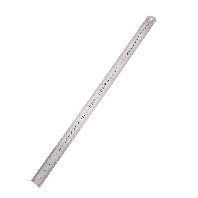6X Groove Right Stainless Steel Metric Ruler 50 Cm Stainless Metric Ruler