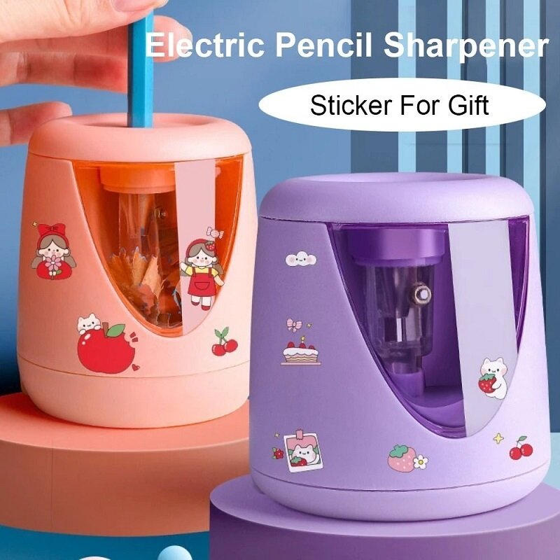 Automatic Electric Pencil Sharpener USB Power Supply or Battery Kawaii Cute Stationery for Office Student School Supplies