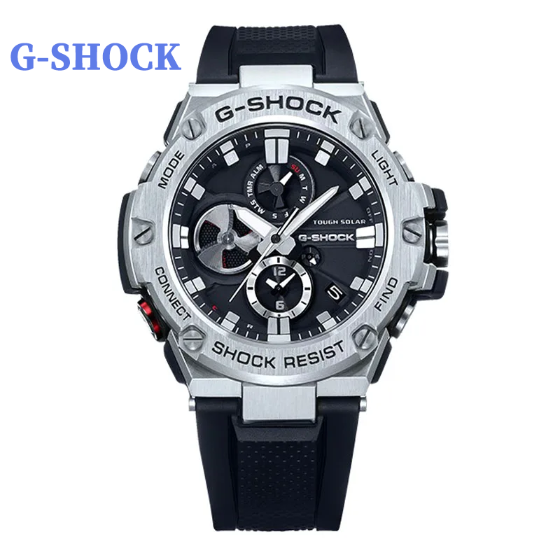 G-SHOCK 40 주년 기념 한정판 스틸 하트 GST-B100 다기능 충격 방지 쿼츠 시계, 남성용 럭셔리 시계