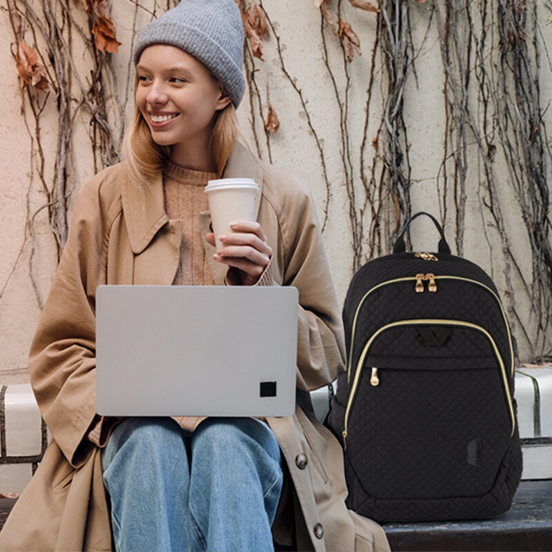 Bags mart Rucksäcke für Frauen Schult asche für Mädchen 17.5 ''/15.6'' Notebook Reise Laptop Computer Rucksack mit USB-Ladeans chluss