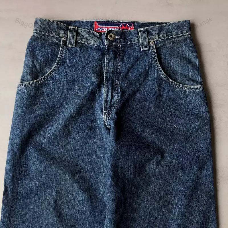 Jnco Baggy Jeans Hiphop Rock Borduurpatroon Mannen 2023 Nieuwe Mode Streetwear Retro Harajuku Hoge Taille Wijde Pijpen Jeans