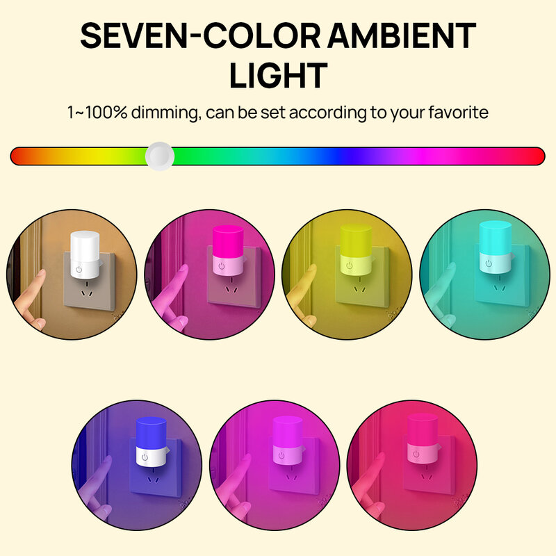 Intelligent Colorful Night Light Adjustable color Support Wifi blueteeth Alexa Google Home IFTTT Phone APP control