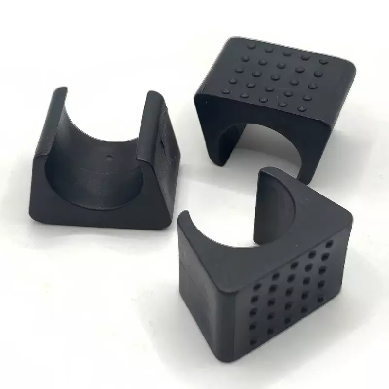 Non-Slip U-type Tube Mat Steel Pipe Clamp Plastic Office Chair Leg Pads Covers Chair Feet Wrap Pads Floor Protectors Tube Clamps