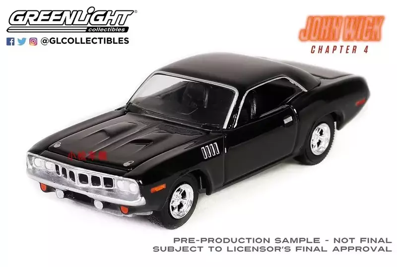 1:64 1971 Plymouth Cuda Diecast Metal Alloy Model Car Toys For Gift Collection W1359