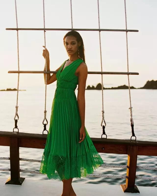 SERENDIPIDTY letnie proste klasyczne zielone damskie z dekoltem w szpic w stylu Casual sukienki koronkowe spódnice z falbankami wykonane na zamówienie Plus Size
