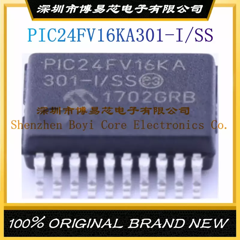 PIC24FV16KA301-I/ss pacote SSOP-20 original novo microcontrolador genuíno ic chip (mcu/mpu/soc)