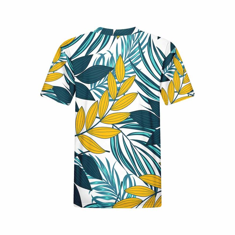T-shirt manches courtes femme, streetwear, estival et décontracté, avec imprimé de plantes et fleurs, élégant, 2024