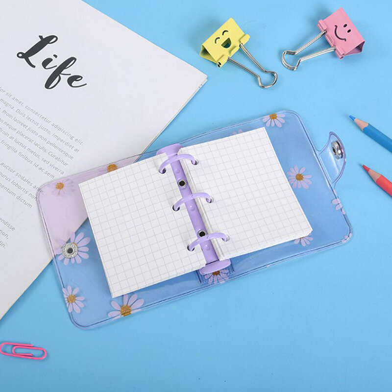Mini 3 fori Daisy Binder Note Planner Organizer quaderno diario raccoglitore ad anelli materiale scolastico Kawaii