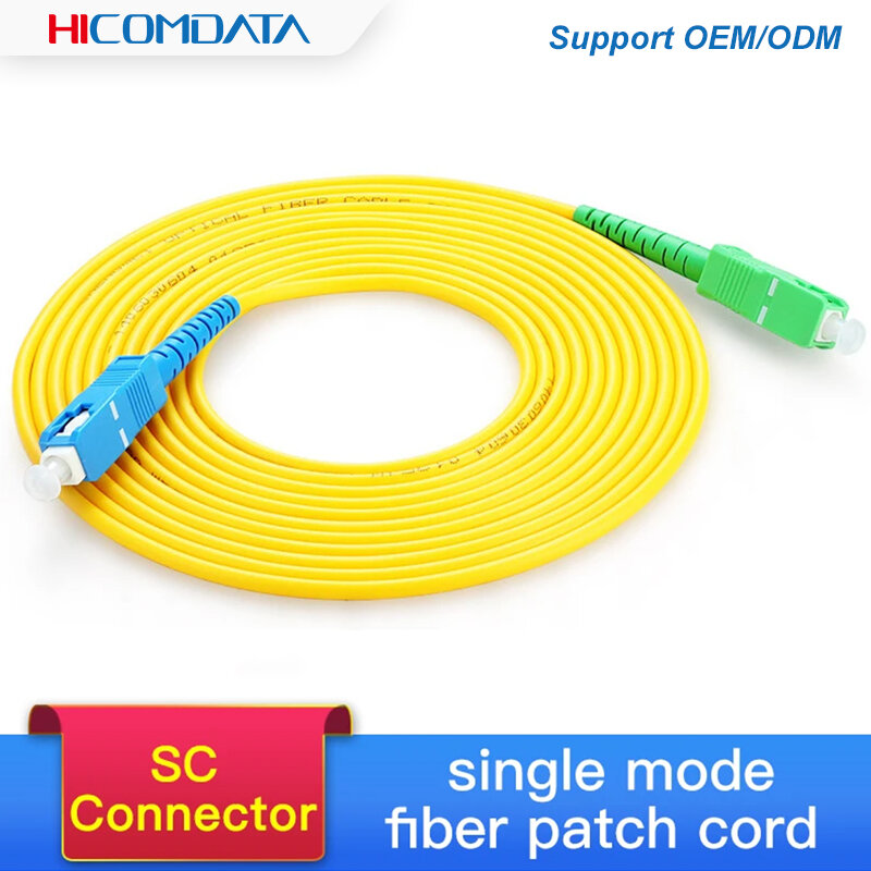 Cable de conexión de fibra óptica SC piezas, Conector de conexión de 5 APC-UPC SC SM de 2,0mm, 9/125um FTTH, puente de fibra óptica de 3m, 10m, 30m