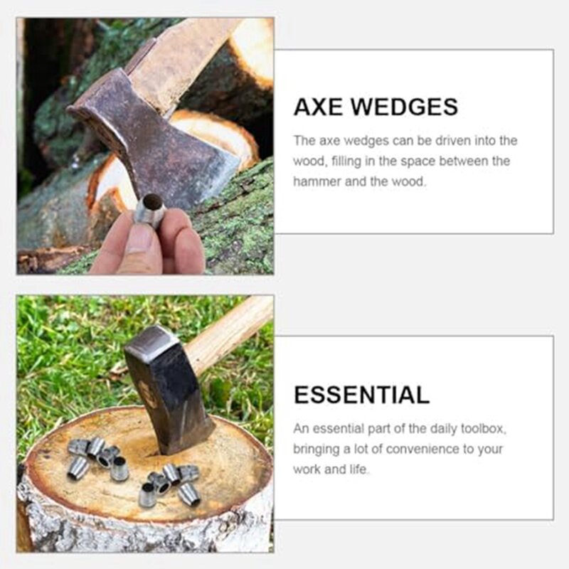 20Pcs Safety Handle Wedges Handle Accessories Iron Handles Splitting Wedges Conical Handle Wedges For Claw Hammer Sledge