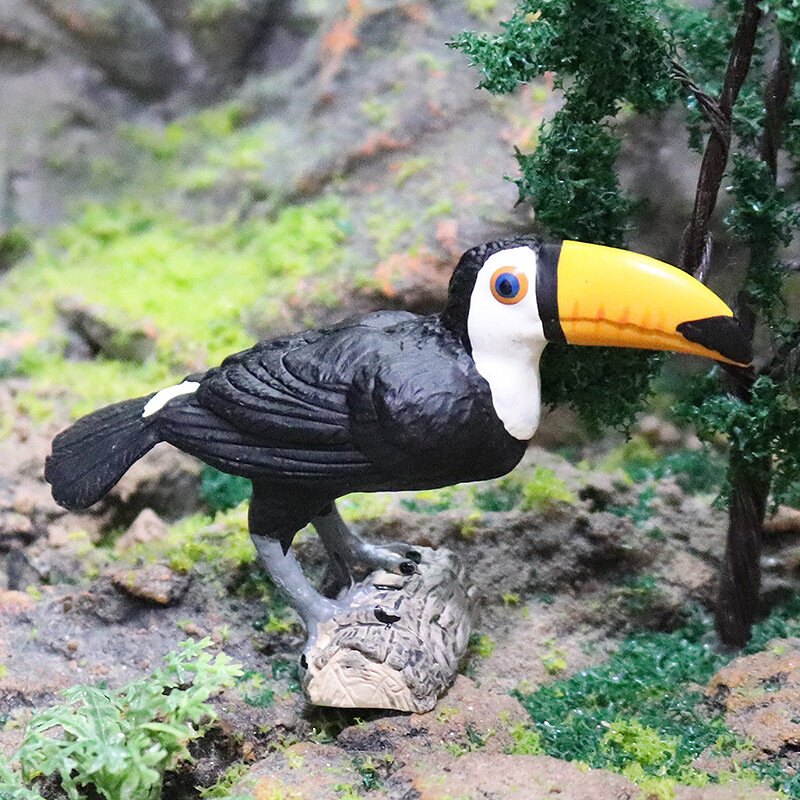 Imitacja ptaka dzikie Model zwierzęcia ozdoby zabawkowe tukana