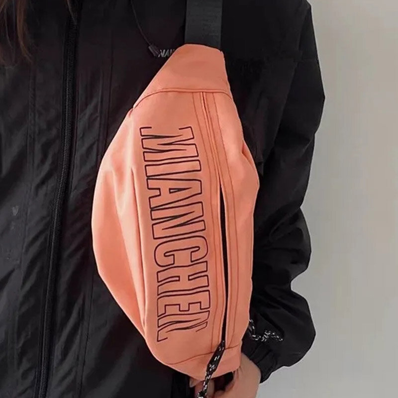 Nuova borsa sportiva sul petto versione coreana borsa a tracolla in Nylon da lavoro per il tempo libero di alta qualità da uomo e da donna alla moda