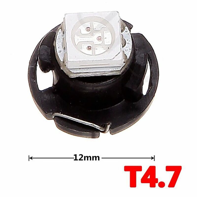 T4.7 wymiana żarówki samochodowej na deskę rozdzielczą uniwersalna lampa samochodowa 12V wskaźnik ostrzegawczy 5050SMD