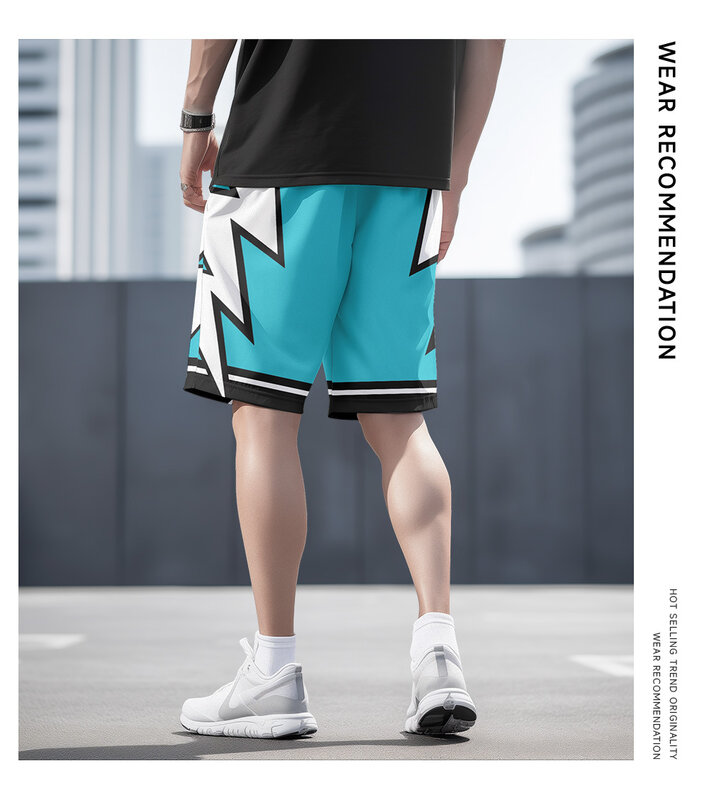 Американские баскетбольные Капри, мужские шорты, спортивные быстросохнущие широкие брюки, универсальные повседневные брюки