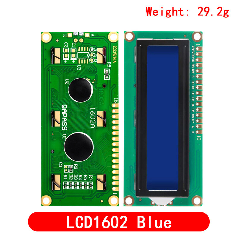 โมดูล LCD จอสีเขียวสีฟ้า1602 I2C สำหรับ Arduino 1602 LCD R3 MEGA2560 LCD1602 LCD1602 + I2C