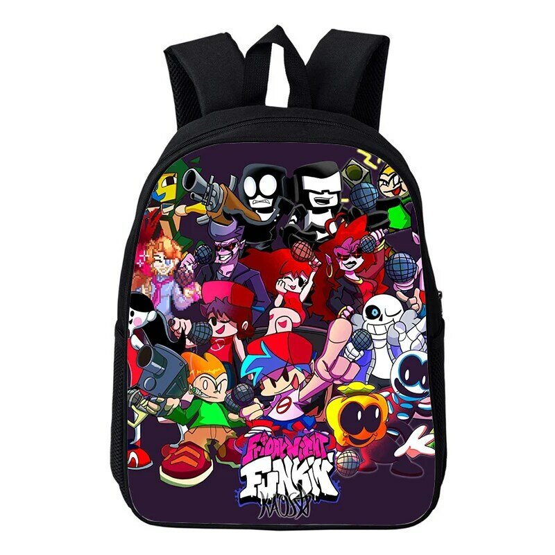 Cartoon Friday Night Funkin Backpacks Kids Schoolbag Kindergarten Bags Children Backpack Anime Bookbag Girls Waterproof Mochila