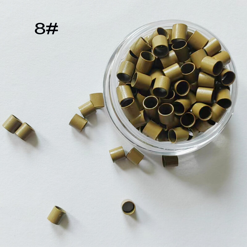 Mini anillo de cobre liso de 4,0x3,6x4,0mm, extensiones de cabello de Punta I, 200 unids/lote