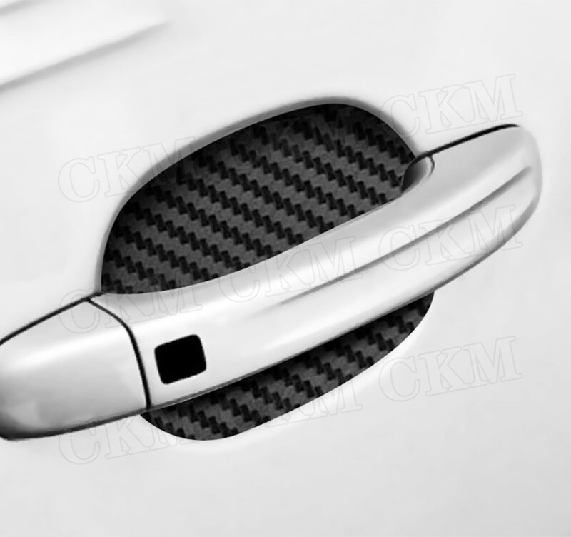 Naklejki samochodowe klamka naklejka ochronna spersonalizowany Film węglowy zestaw akcesoriów samochodowych do uniwersalnego samochodu
