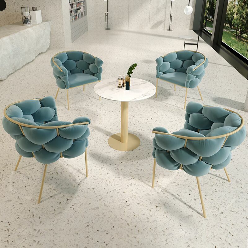 북유럽 모던 대리석 테이블 및 의자 콤비네이션 레스토랑, 다인용 직사각형 테이블 및 의자
