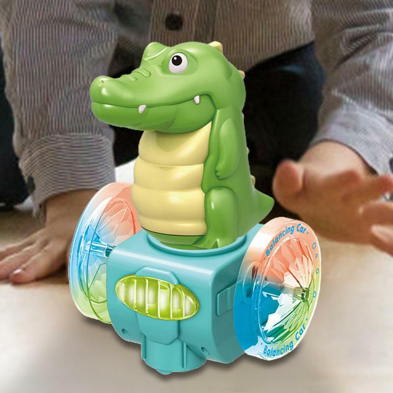 Mainan merangkak untuk bayi mainan perut buaya interaktif dengan Lampu & suara perkembangan keterampilan Motor halus menarik Dini