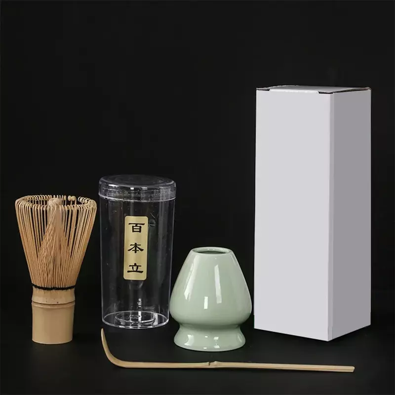 Spazzola da tè pennello per mescolare Matcha supporto per spazzole da tè strumenti per ordinare il tè giapponese 3 pezzi cucchiaino da tè supporto per tè 3 pz/set