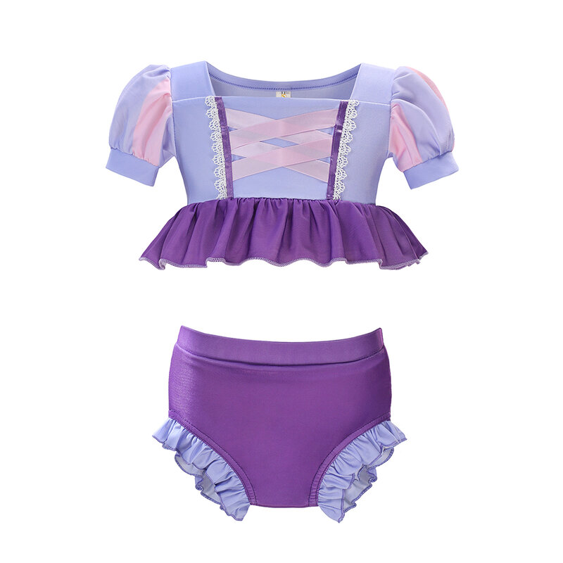 Disney księżniczka dziewczęcy strój kąpielowy letnie stroje plażowe Encanto Mirabel Isabella stroje kąpielowe dziecko dziewczynka wakacje 2 szt. Zestaw kąpielowy niemowlę Biki