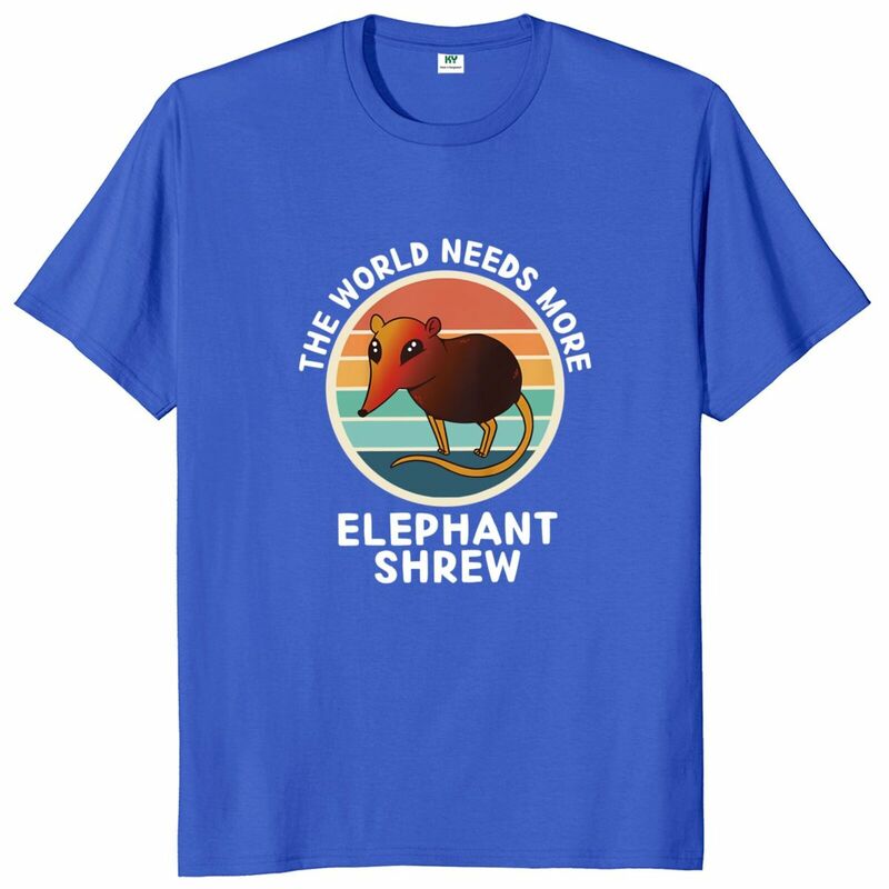 레트로 동물 애호가 선물용 코끼리 새총 티셔츠, 100% 면 소재, 부드러운 유니섹스 O넥 티셔츠, EU 사이즈, 레트로 세계