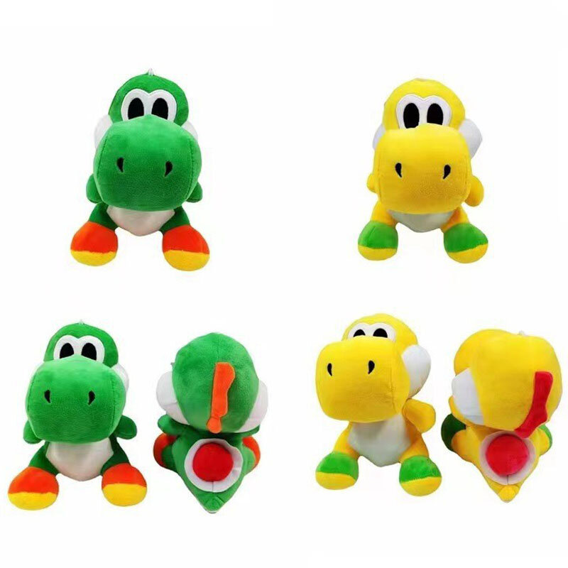 Muñeco de peluche de Super Mario Bros para niños, muñeco de peluche de dragón Yoshi de pie, suave, Super Mary Yoshi, llavero colgante, regalo de Navidad y cumpleaños