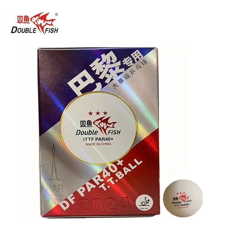 Pelotas de Ping Pong Original Double Fish DF PAR40 + 3 estrellas, Material ABS para estándar olímpico
