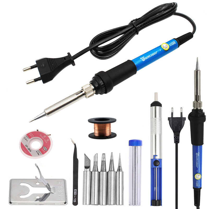 Adjustable Temperature Electric Soldering Iron kit 220V 110V 60W Welding Solder Rework Station Heat Pencil Repair Tools