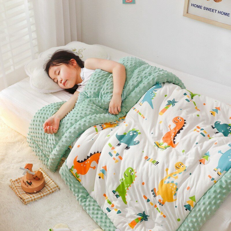 Winter Warme Baby Quilt Tröster Stepp Decke Sommer Weichem haar Abdeckung Bett Dicke Decke Neugeborenen Swaddle Wrap Bettwäsche