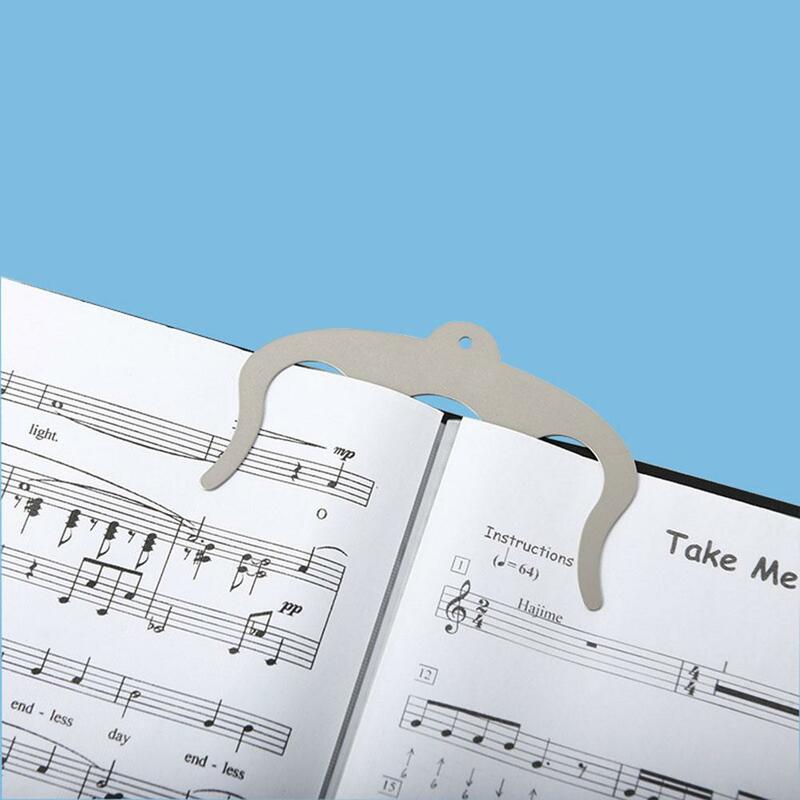 Metalowa zakładka do czytania typu M fortepian klips do książki muzycznej instrumenty materiały do czytania uchwyt na akcesoria strona muzyczna B8E3